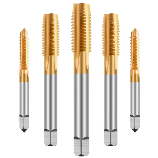  CNC Metal Thread Drill Bits up and Down Spiral Tap Straight Screw Taps with HSS-E Coating for Machine Tools